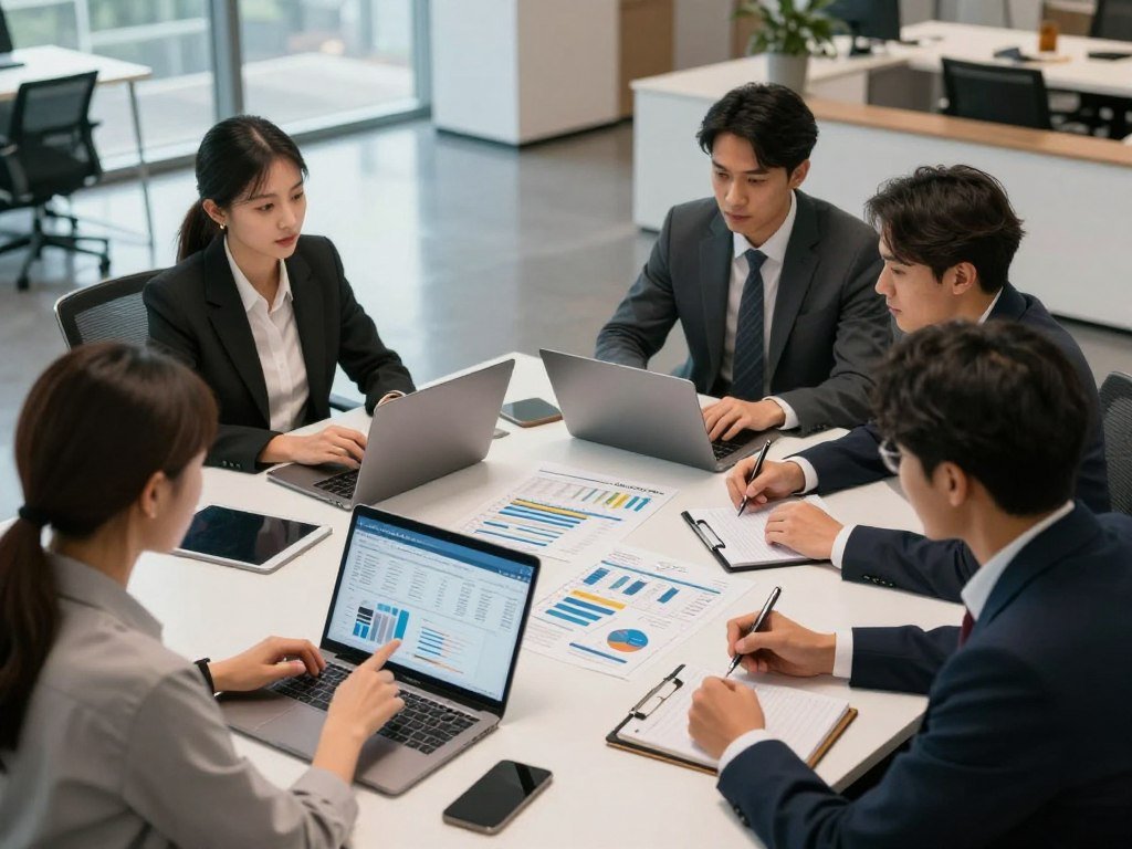 Sales team comparing provider coverage and technology records