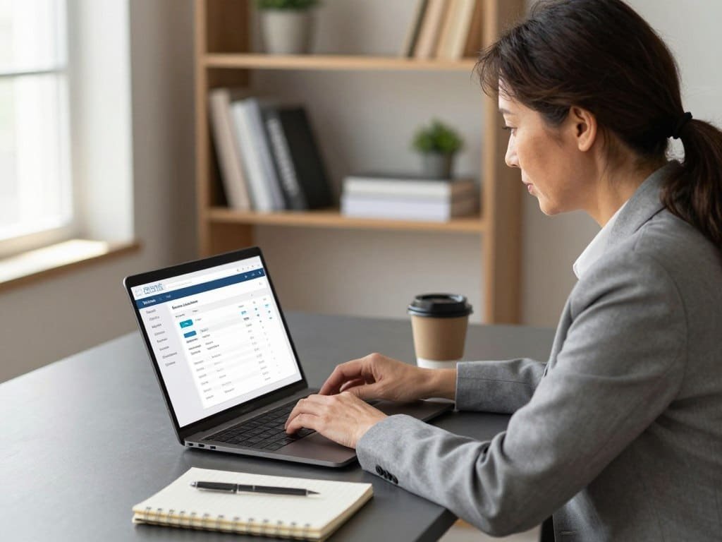 Small business owner reviewing free accounting software plan limits