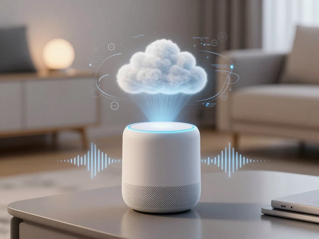 Smart speaker detecting a wake word before cloud analysis Smart speaker detecting a wake word before cloud analysis