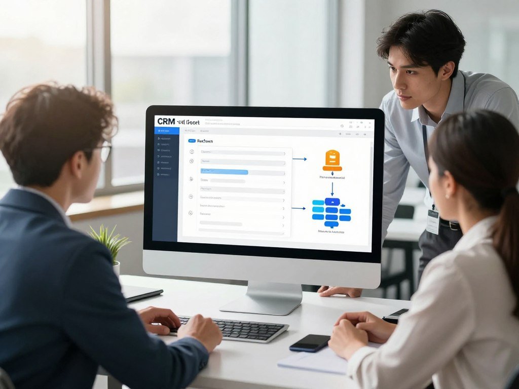 Workflow builder routing a form submission into a CRM Workflow builder routing a form submission into a CRM