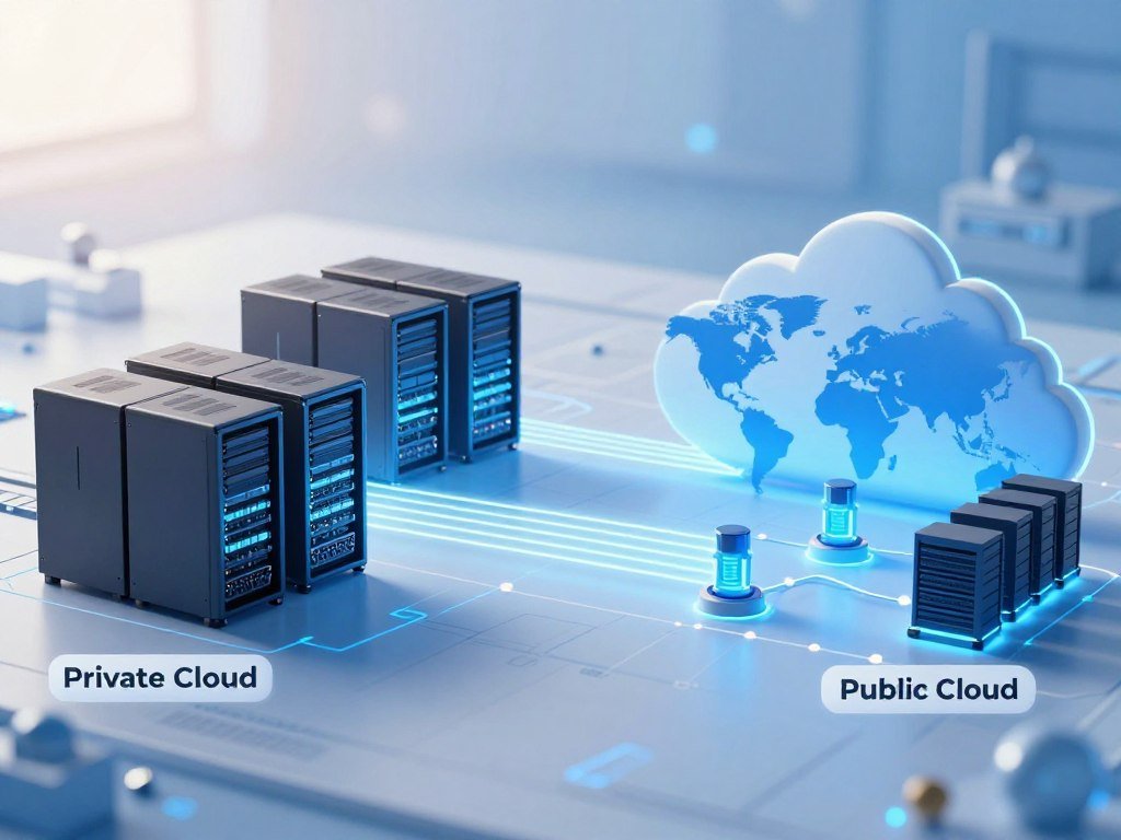 Workload map comparing private and public cloud resources Workload map comparing private and public cloud resources